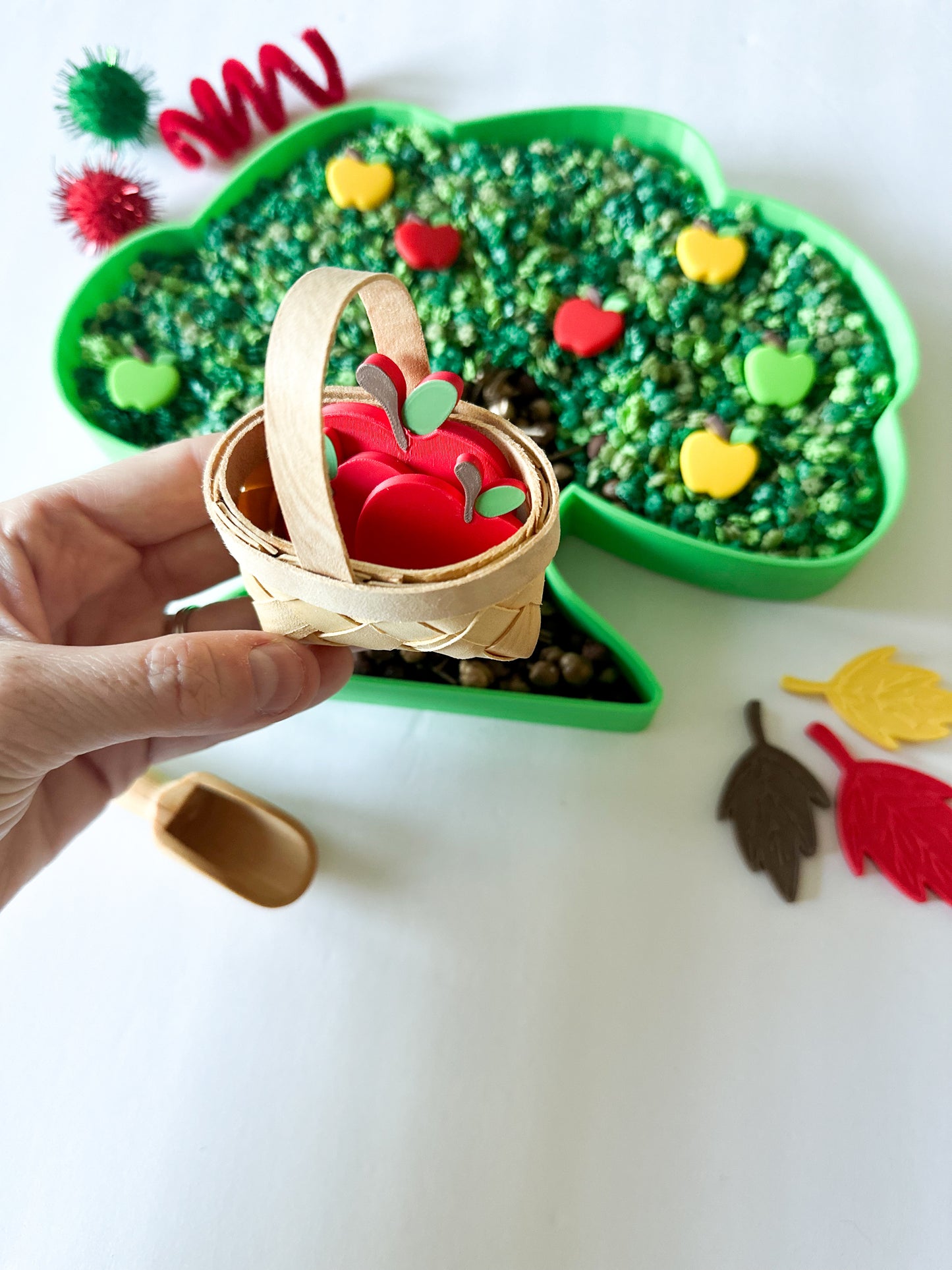 Apple Tree Sensory Tray